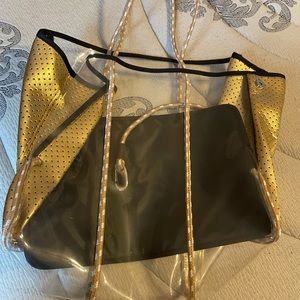 Stadium Bag Metallic Clear Neoprene Bag